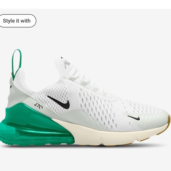 Nike Shoes - Nike Women's Air Max 270 White Green Sneakers